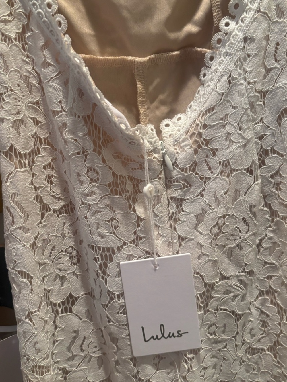 Lulus Love Everlasting floral white Lace Sleeveless wedding Dress xs - Picture 3 of 8